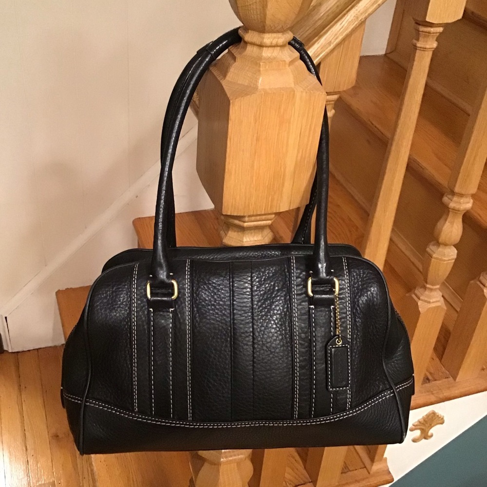 Coach Black Leather Satchel